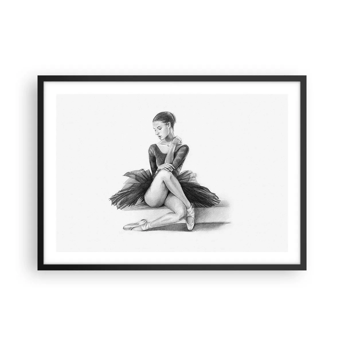 Affisch i svart ram - Förtrollad av dansen - 70x50 cm