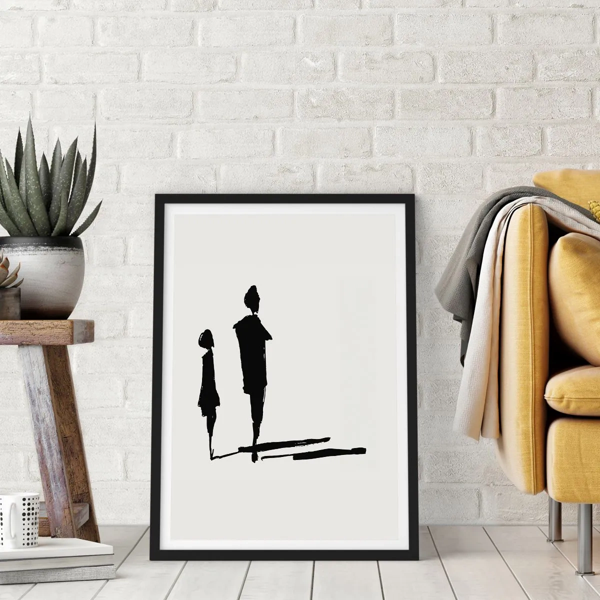 Affisch i svart ram - Säkert tillsammans? - 30x40 cm