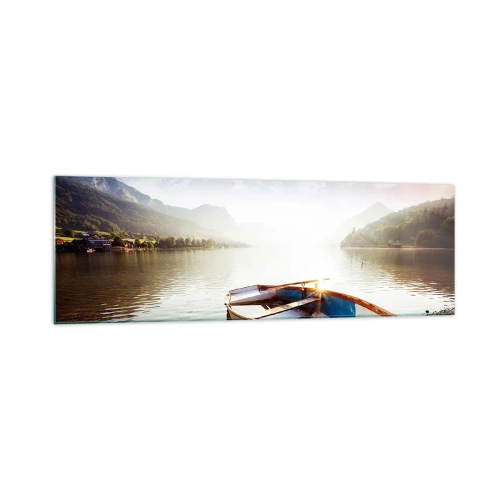 Glastavla - Bild på glas - Vid ett stort och rent vatten - 160x50 cm