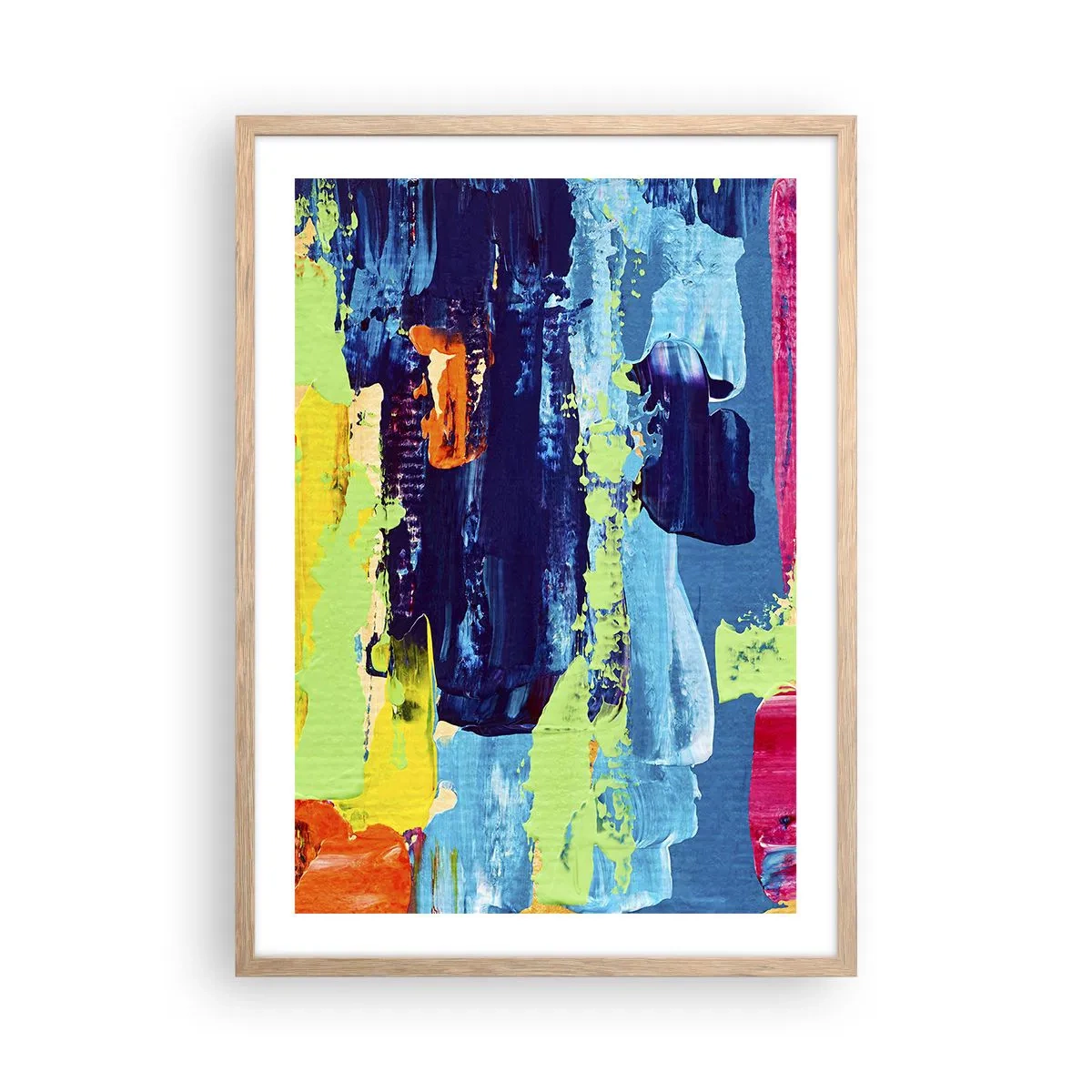 Affisch i ram av ljusek - Livet är skönt! - 50x70 cm