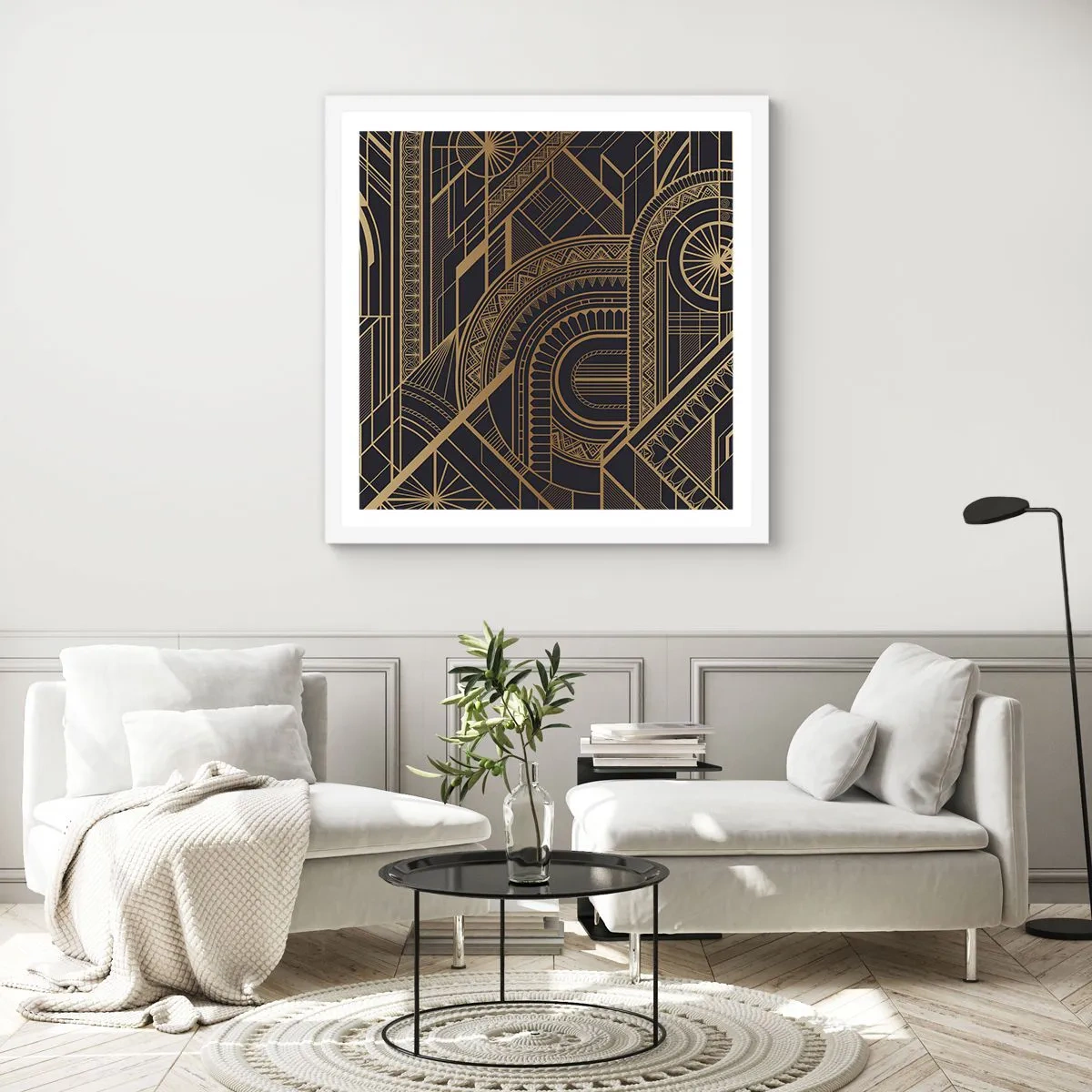 Affisch i vit ram - Koncept, idéer, planer - 40x40 cm