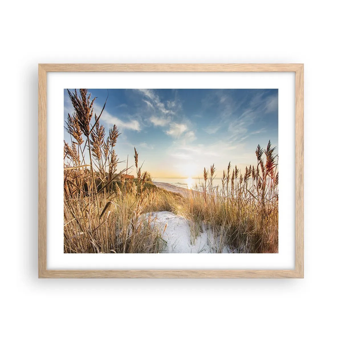 Affisch i ram av ljusek - Nordlig strand - 50x40 cm