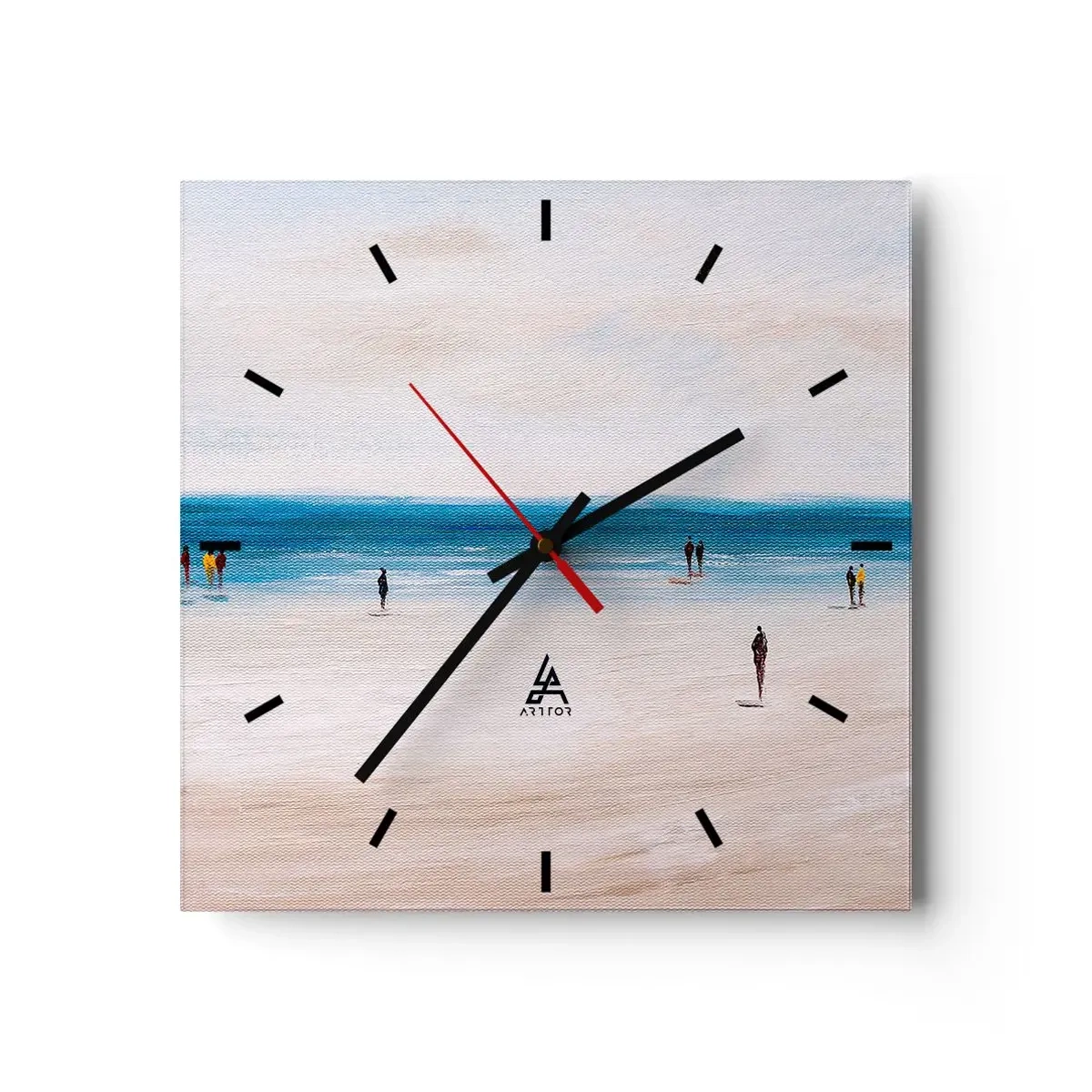 Väggklocka - Klocka på glas - Ett naturligt behov - 40x40 cm
