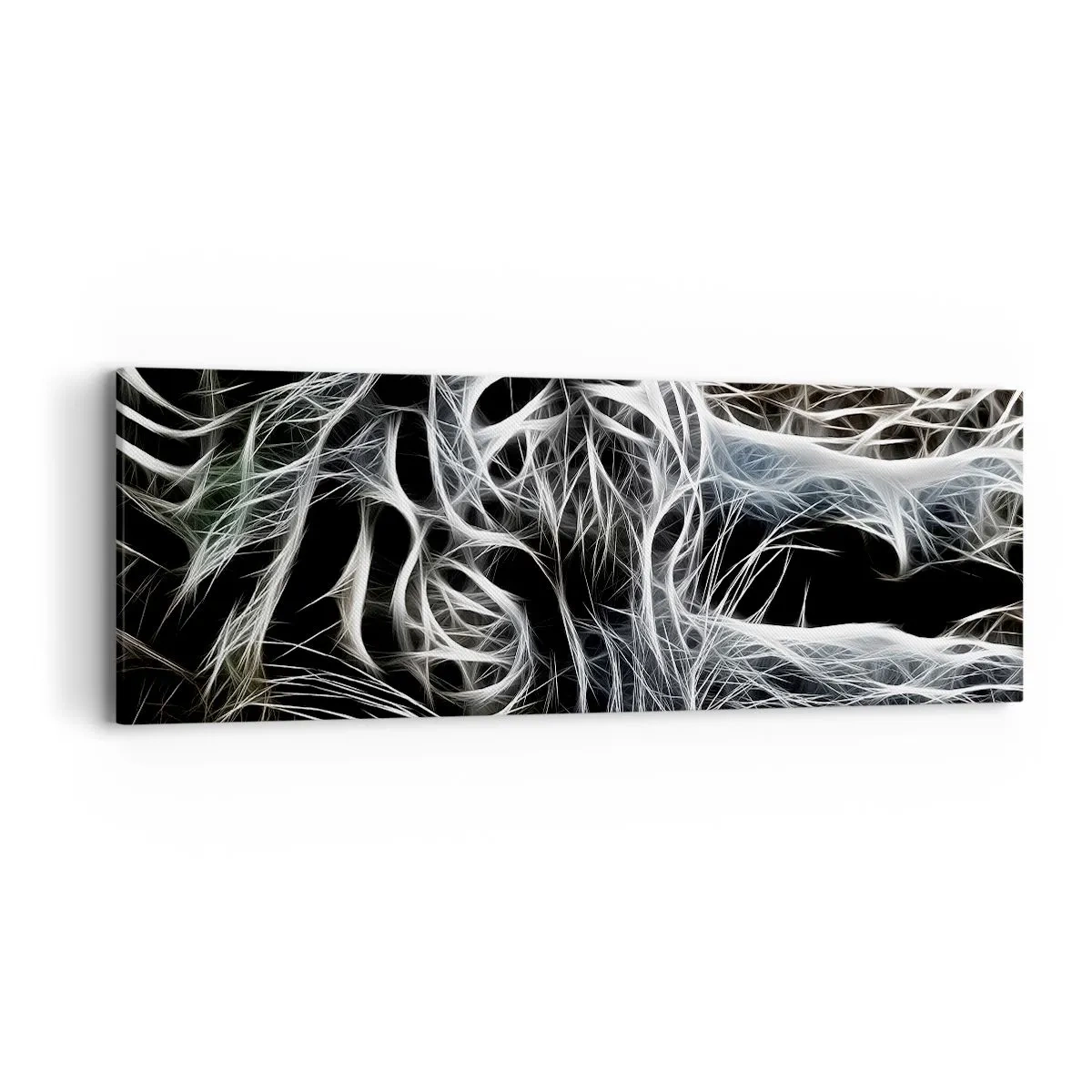 Canvastavla - Bild på duk - En studie om kattens lätthet - 90x30 cm