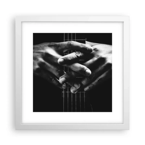Affisch i vit ram - Artistens bön - 30x30 cm
