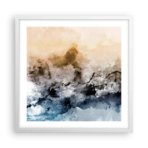 Affisch i vit ram - Dränkta i dimman - 50x50 cm
