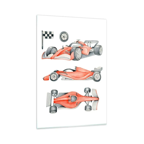 Glastavla - Bild på glas - Att komma ikapp en dröm - 80x120 cm