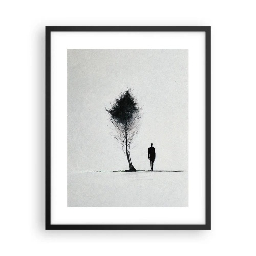 Affisch i svart ram - Vi vandrar alla - 40x50 cm