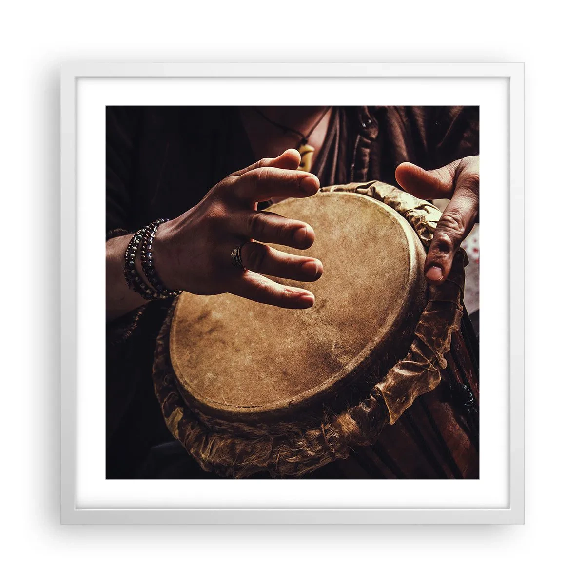 Affisch i vit ram - I hjärtats takt - 50x50 cm