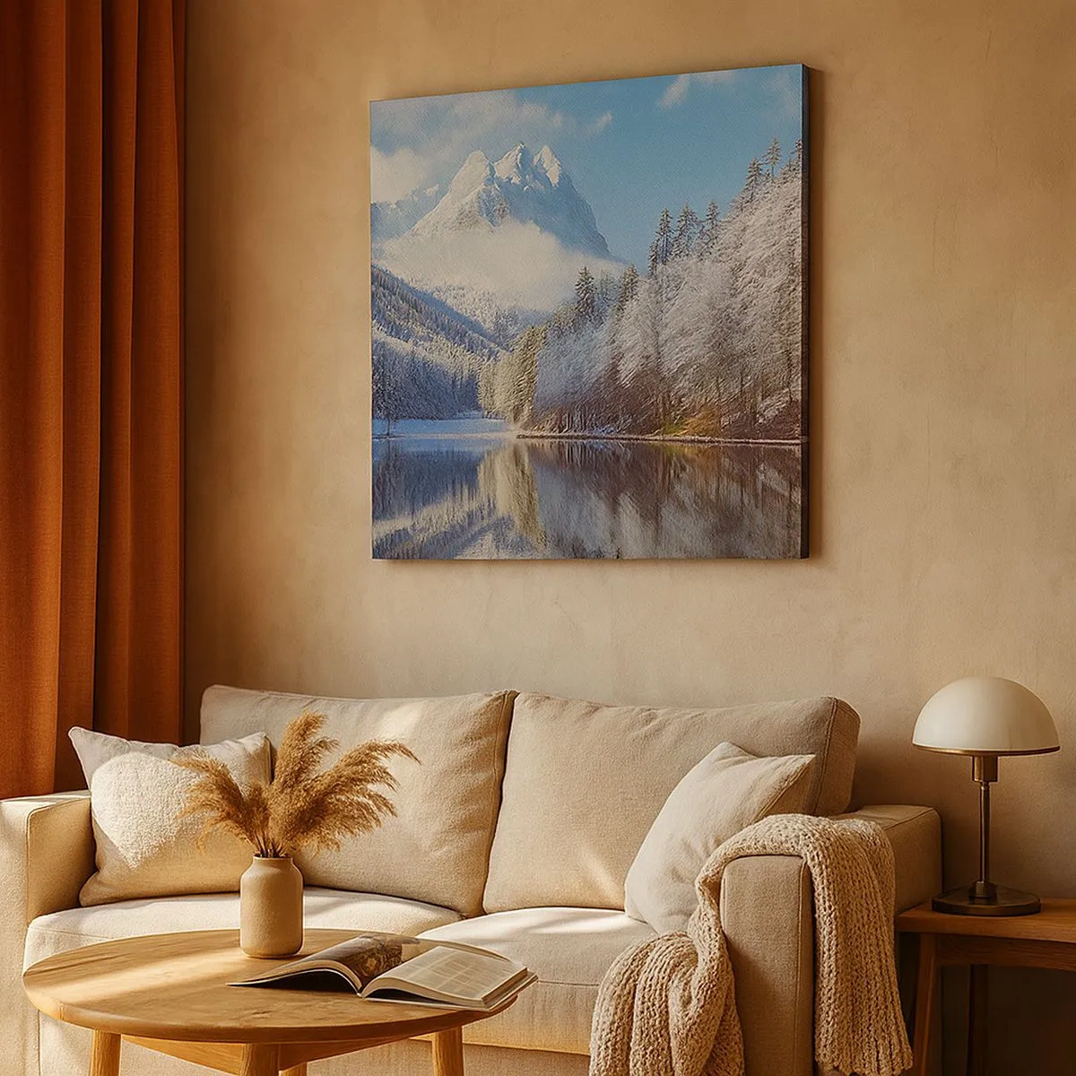 Canvastavla - Bild på duk - Snövakt - 30x30 cm