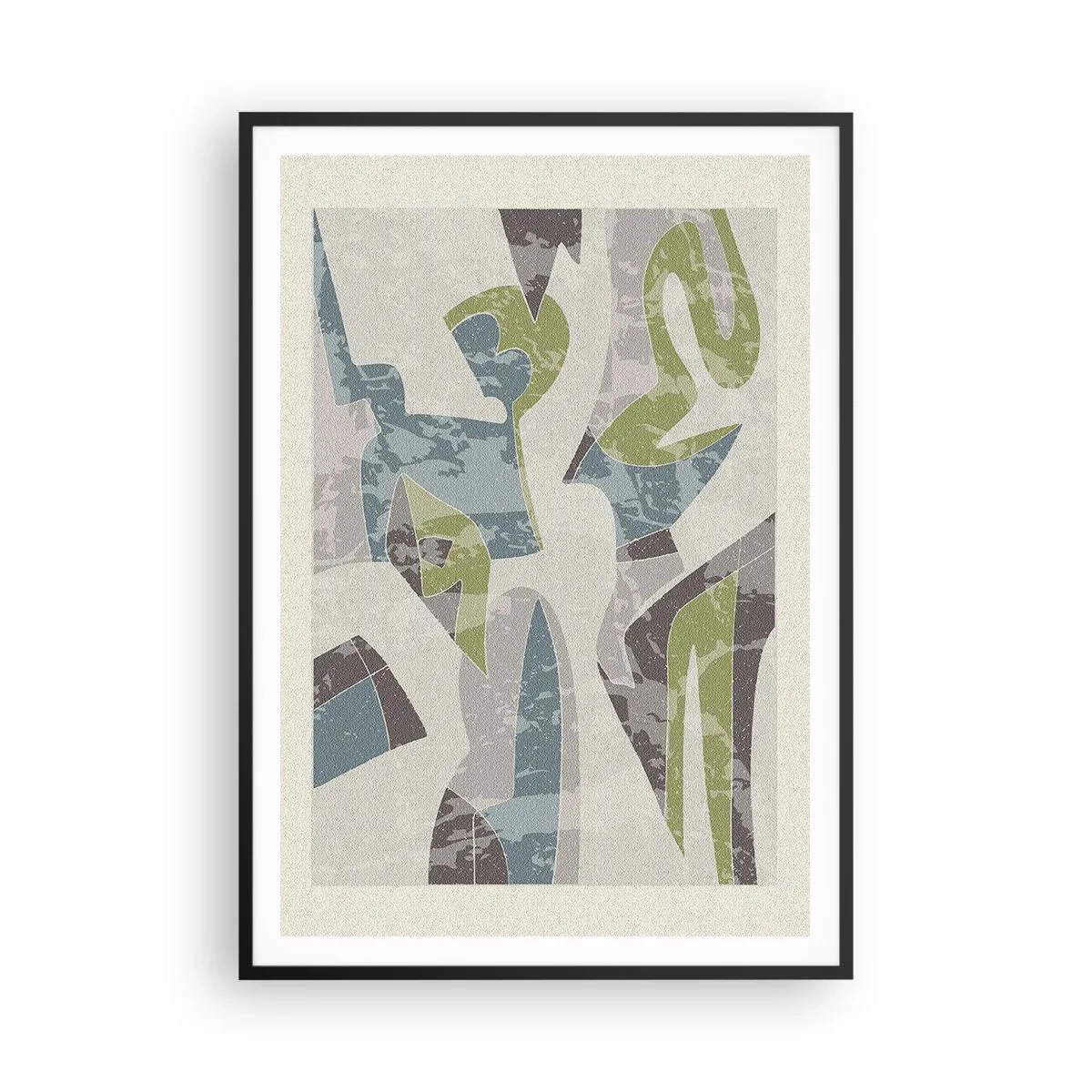 Affisch i svart ram - Komposition bakom glas - 70x100 cm