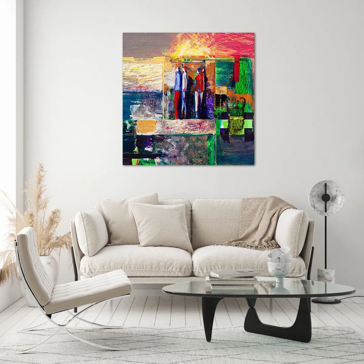 Glastavla - Bild på glas - Relationer och emotioner - 70x70 cm