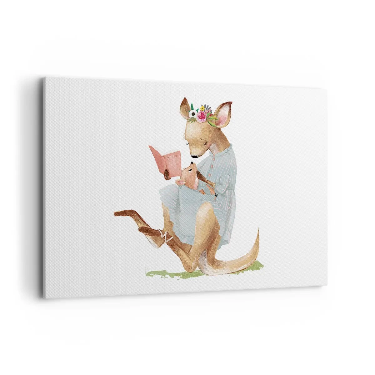 Canvastavla - Bild på duk - Mamma, läs för mig - 100x70 cm