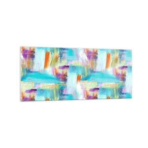 Glastavla - Bild på glas - Glatt klotter - 120x50 cm