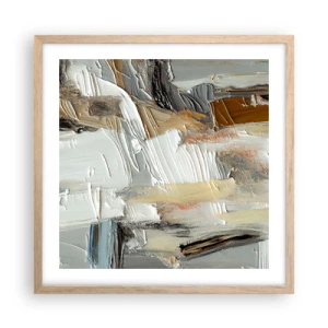 Affisch i ram av ljusek - Färgstarka lager på lager - 50x50 cm