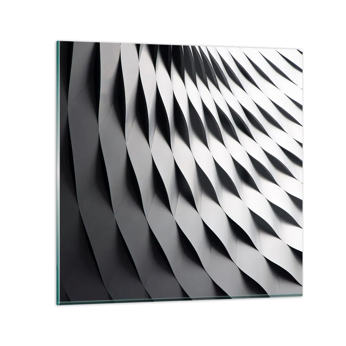 Glastavla - Bild på glas - På vågornas yta - 40x40 cm