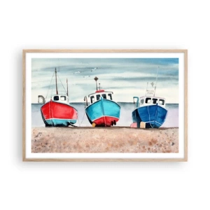 Affisch i ram av ljusek - Redo för fångst - 91x61 cm