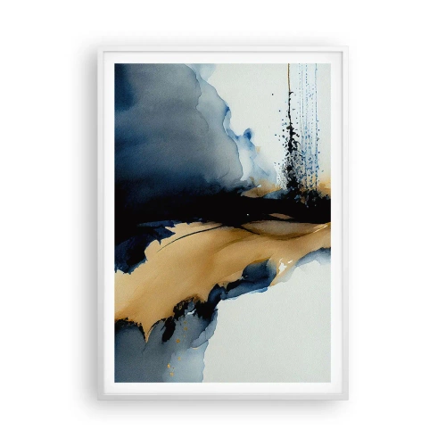 Affisch i vit ram - Bakom ridån - 70x100 cm