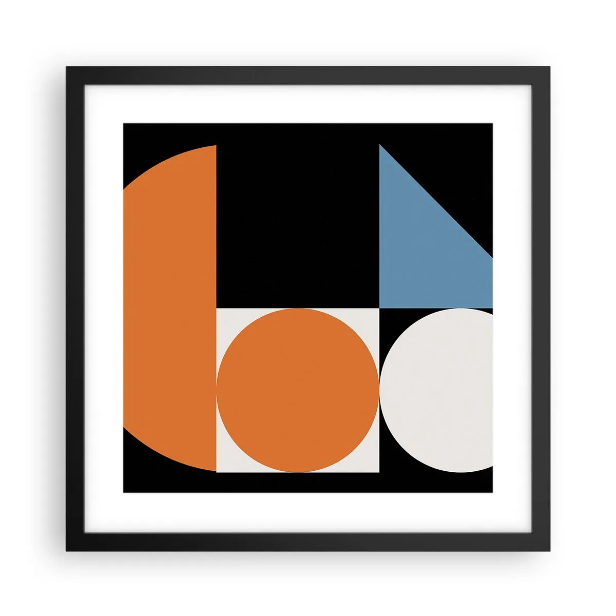 Affisch i svart ram - Geometriska figurer - 40x40 cm