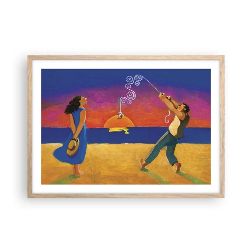 Affisch i ram av ljusek - Mer än en stjärna från himlen - 70x50 cm