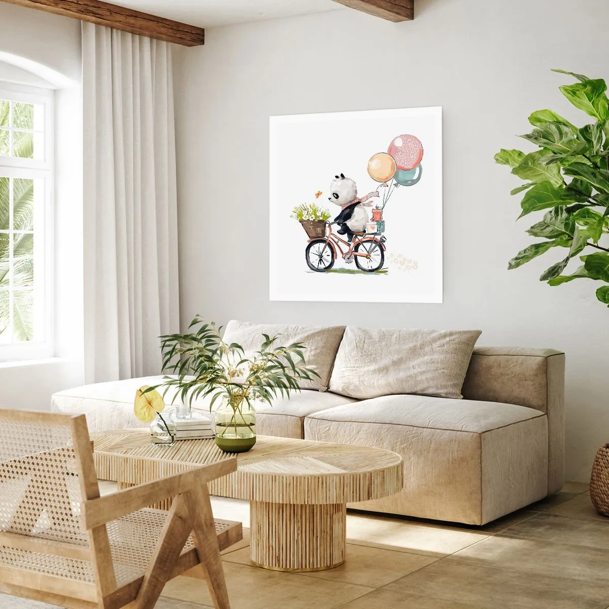 Affisch - Lycklig dag - 40x40 cm