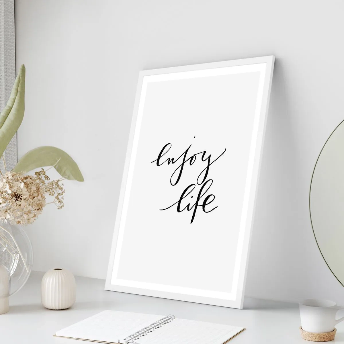 Affisch i vit ram - Ingenting att tillägga… - 70x100 cm