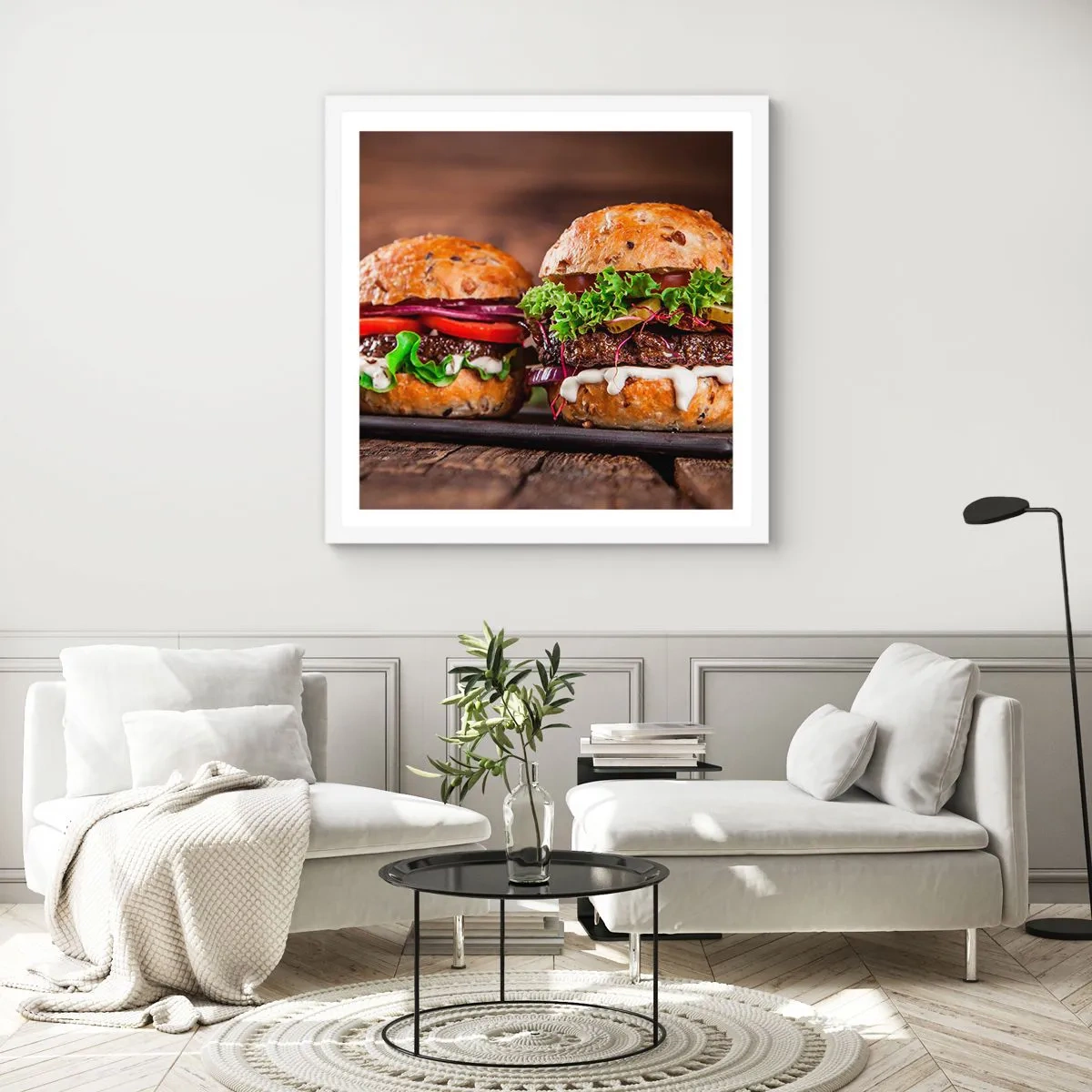 Affisch i vit ram - American dream - 40x40 cm