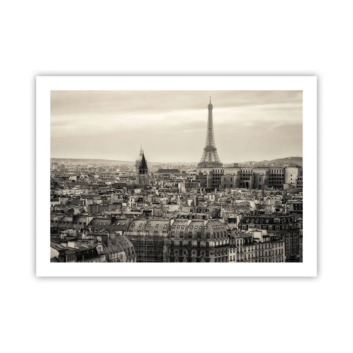 Affisch - Över Paris tak - 70x50 cm