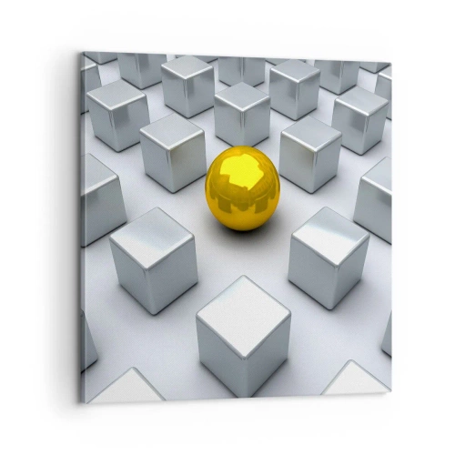 Canvastavla - Bild på duk - Varför jag? Geometrisk komposition - 60x60 cm