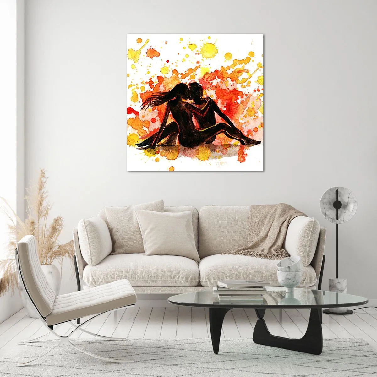 Glastavla - Bild på glas - Och så blev det ljus - 40x40 cm