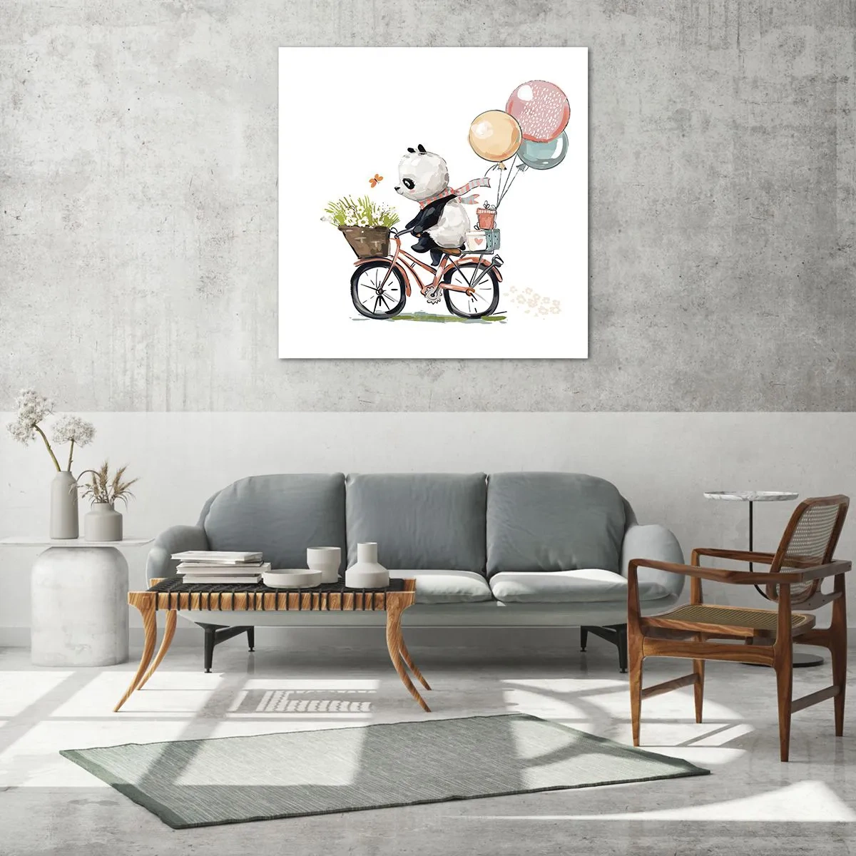 Glastavla - Bild på glas - Lycklig dag - 50x50 cm