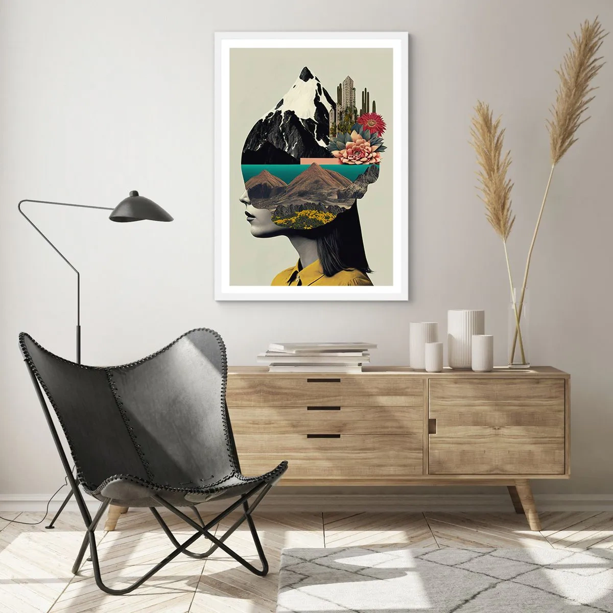 Affisch i vit ram - Kvinnan - alltid ett mysterium - 30x40 cm