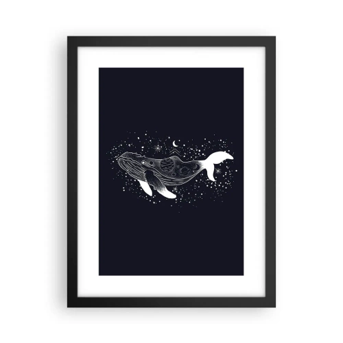 Affisch i svart ram - I universumets hav - 30x40 cm