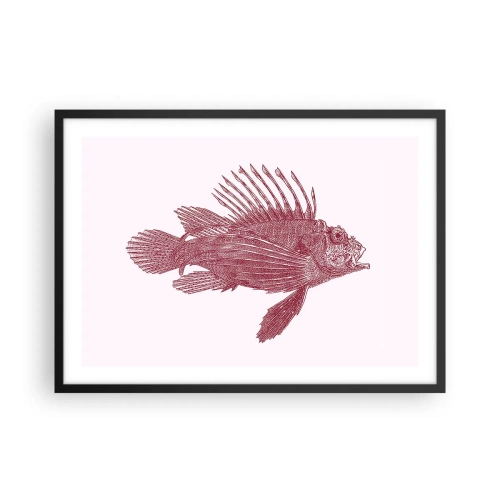 Affisch i svart ram - En invånare i exotiska vatten - 70x50 cm