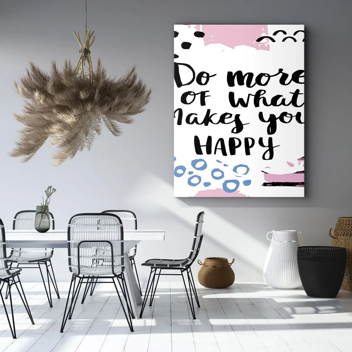 Canvastavla - Bild på duk - Hur man blir lycklig - 50x70 cm