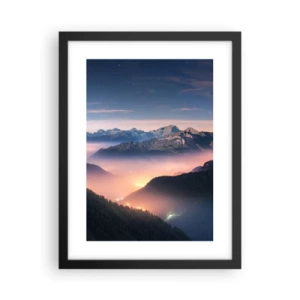 Affisch i svart ram - Ljus i dalarna - 30x40 cm