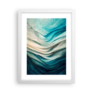 Affisch i vit ram - Blå omättlighet - 30x40 cm