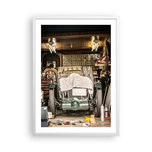 Affisch i vit ram - Tillbaka till det förflutna - 50x70 cm