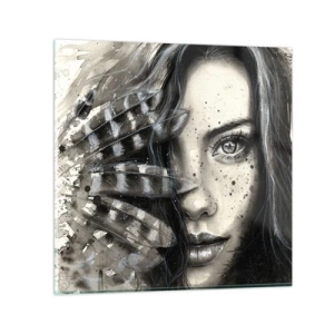 Glastavla - Bild på glas - Vild skönhet - 30x30 cm