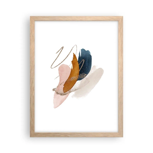 Affisch i ram av ljusek - Bevingad komposition - 30x40 cm