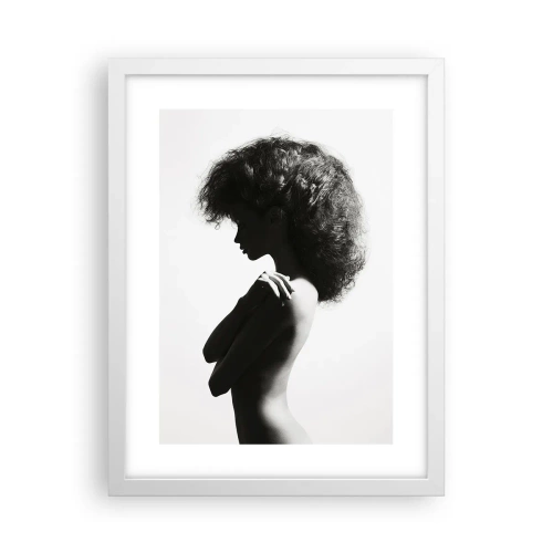 Affisch i vit ram - Som en blomma på en slank stjälk - 30x40 cm