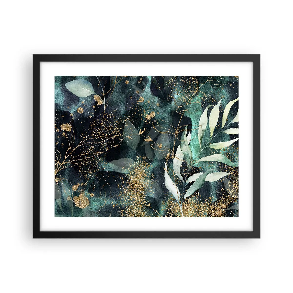 Affisch i svart ram - Förtrollad trädgård - 50x40 cm