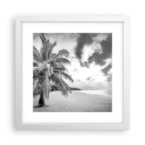 Affisch i vit ram - När du längtar efter ensamheten... - 30x30 cm