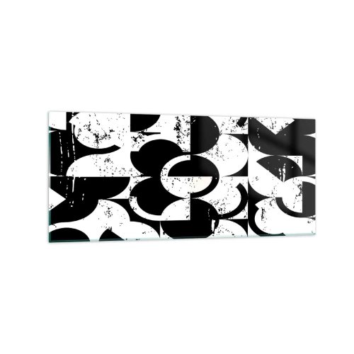 Glastavla - Bild på glas - Vit är vit och svart är svart - 120x50 cm