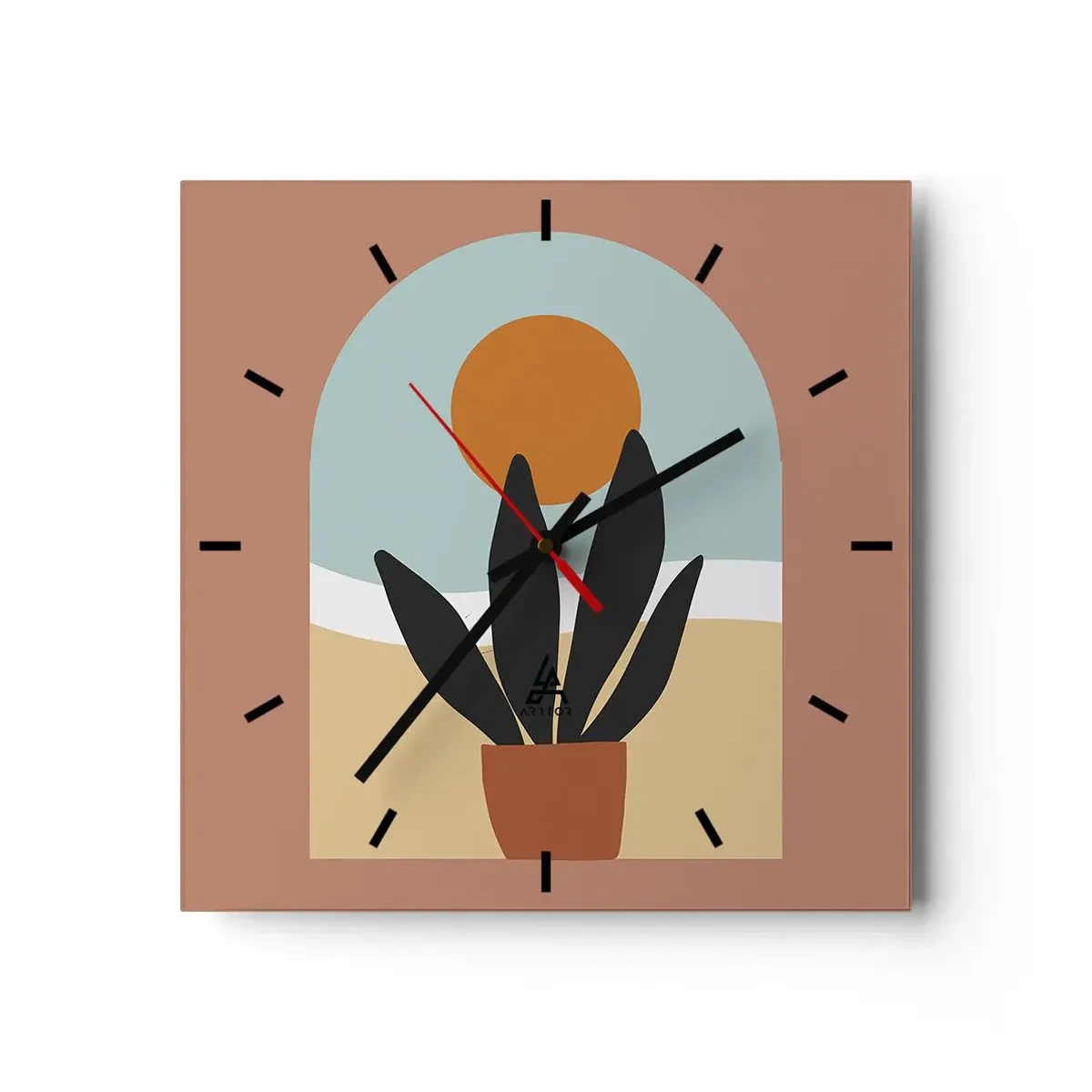 Väggklocka - Klocka på glas - Små glädje - 30x30 cm