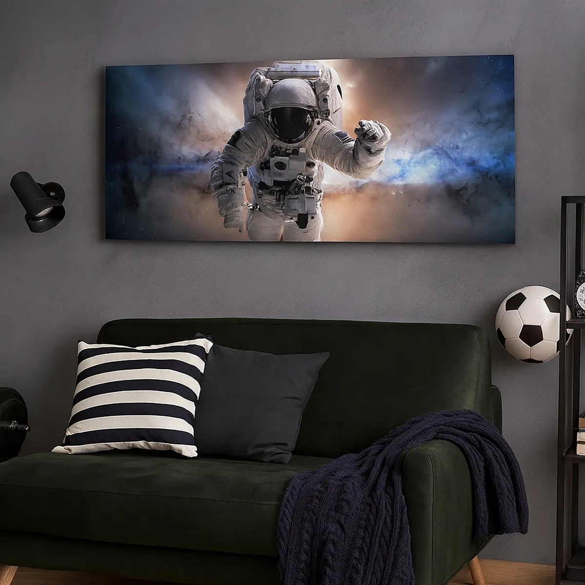 Canvastavla - Bild på duk - Hälsningar från rymden - 30x30 cm