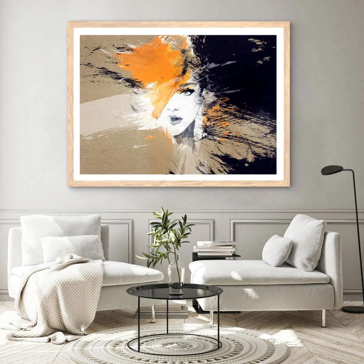 Affisch i ram av ljusek - Och så blir det ljus - 100x70 cm