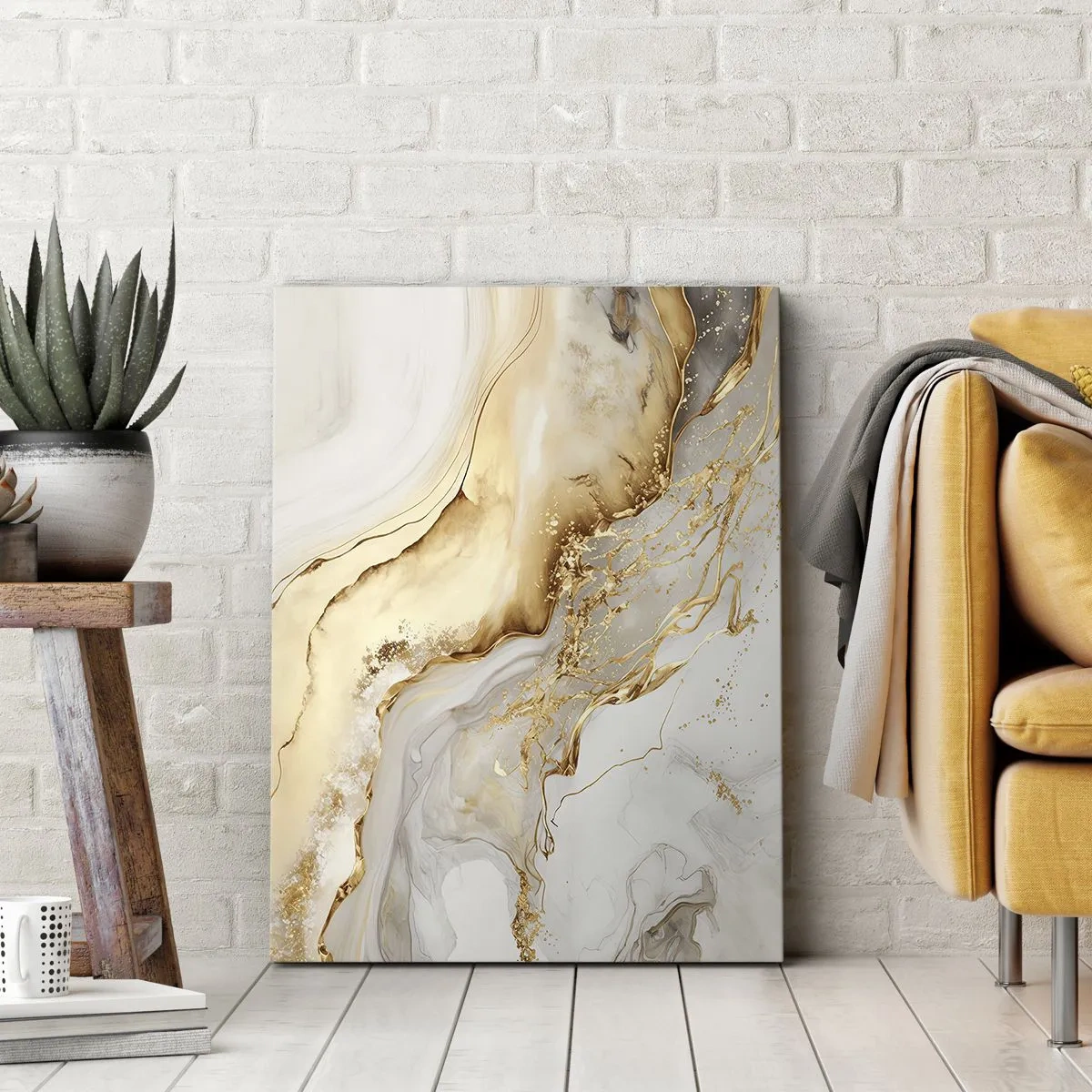 Canvastavla - Bild på duk - Abstraktion: skönhet och godhet - 80x120 cm