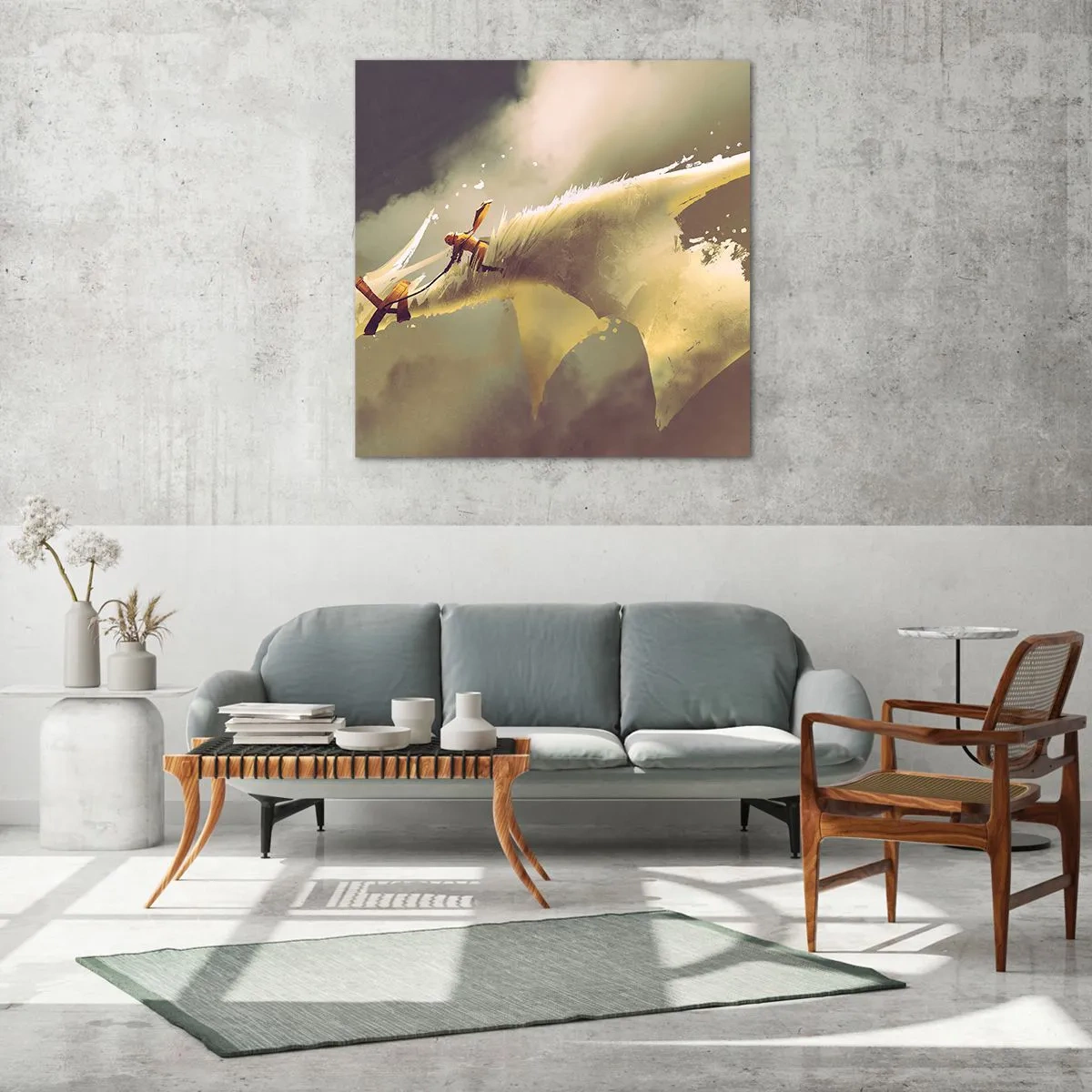 Glastavla - Bild på glas - Rädda världen - 40x40 cm