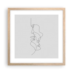 Affisch i ram av ljusek - Sentimentala lustens glöd - 40x40 cm